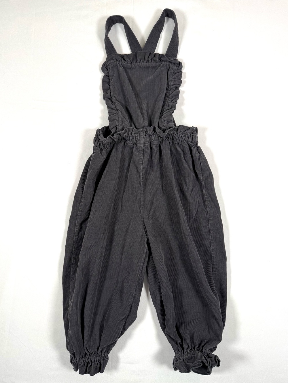 THE NEW SOCIETY Girls Corduroy Ruffle Overalls 18M Cottagecore Luxury Preppy